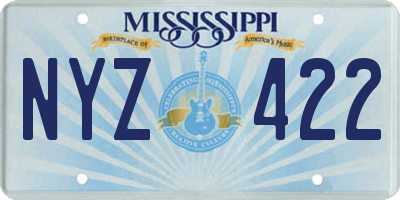 MS license plate NYZ422
