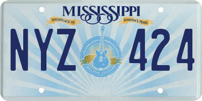 MS license plate NYZ424