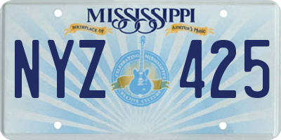 MS license plate NYZ425