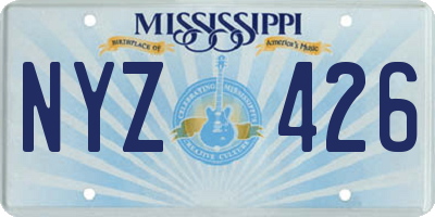 MS license plate NYZ426