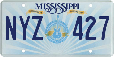 MS license plate NYZ427