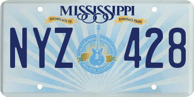 MS license plate NYZ428