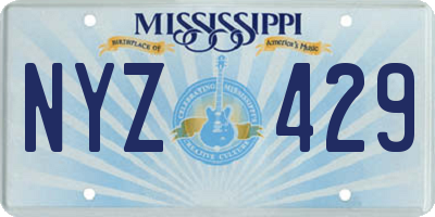 MS license plate NYZ429