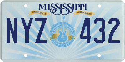 MS license plate NYZ432