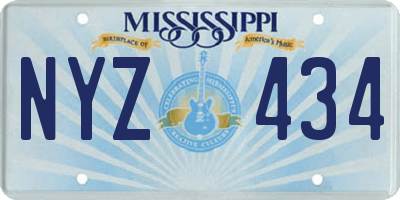 MS license plate NYZ434