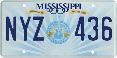 MS license plate NYZ436