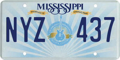 MS license plate NYZ437