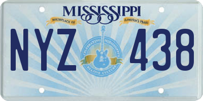 MS license plate NYZ438