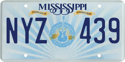MS license plate NYZ439