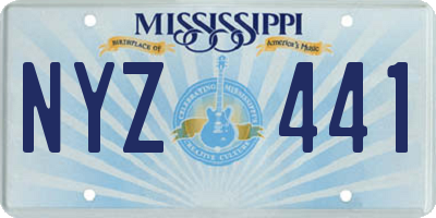 MS license plate NYZ441