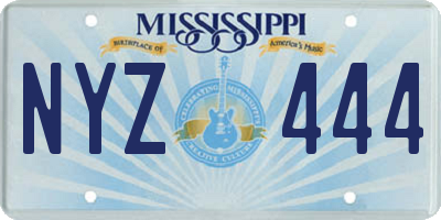 MS license plate NYZ444