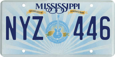 MS license plate NYZ446