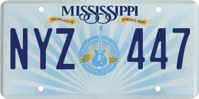 MS license plate NYZ447