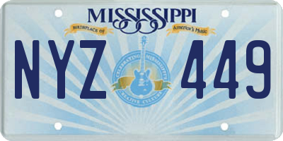 MS license plate NYZ449