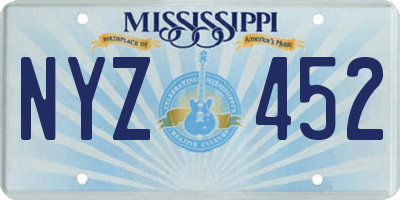 MS license plate NYZ452