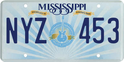 MS license plate NYZ453