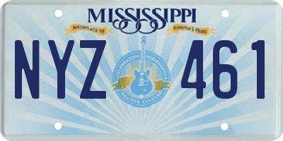 MS license plate NYZ461