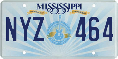 MS license plate NYZ464