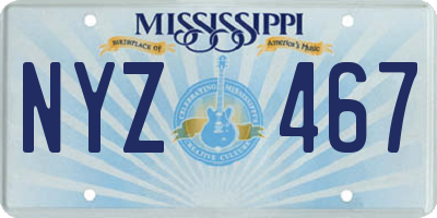 MS license plate NYZ467