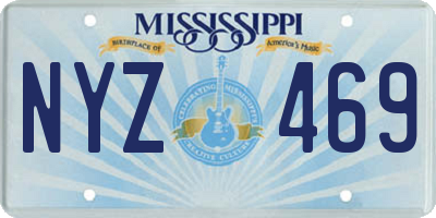 MS license plate NYZ469