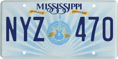 MS license plate NYZ470