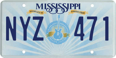 MS license plate NYZ471