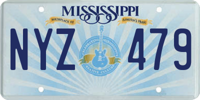 MS license plate NYZ479