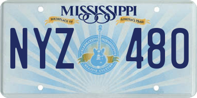 MS license plate NYZ480