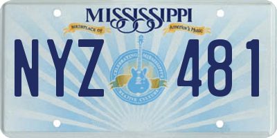 MS license plate NYZ481