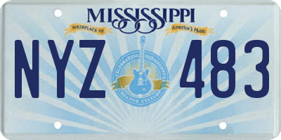 MS license plate NYZ483