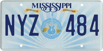 MS license plate NYZ484