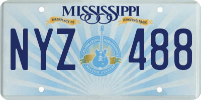 MS license plate NYZ488