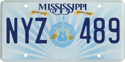 MS license plate NYZ489