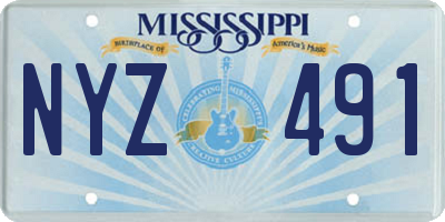 MS license plate NYZ491