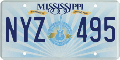 MS license plate NYZ495