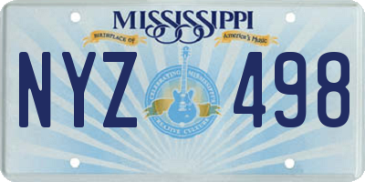 MS license plate NYZ498