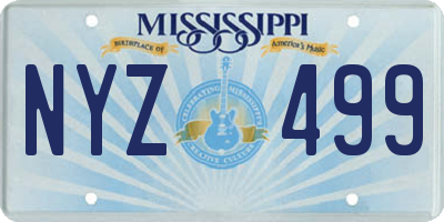 MS license plate NYZ499