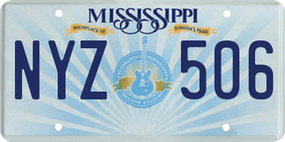 MS license plate NYZ506