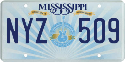 MS license plate NYZ509
