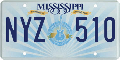 MS license plate NYZ510