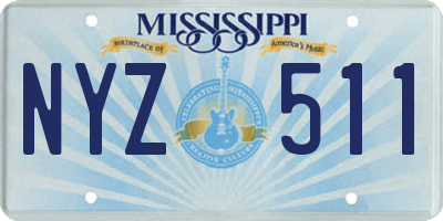 MS license plate NYZ511