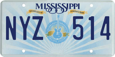 MS license plate NYZ514