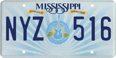 MS license plate NYZ516