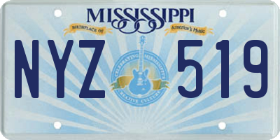 MS license plate NYZ519