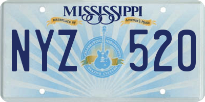 MS license plate NYZ520