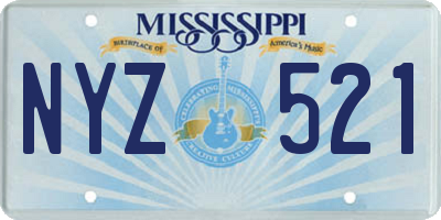 MS license plate NYZ521