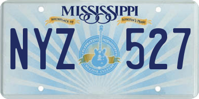 MS license plate NYZ527