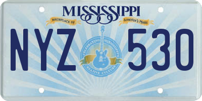 MS license plate NYZ530