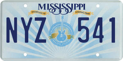 MS license plate NYZ541