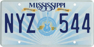 MS license plate NYZ544